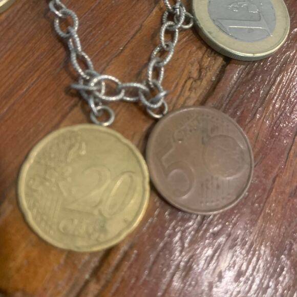 2002 EURO Coin Bracelet Silver & Gold Tone 8 Coins main image 9